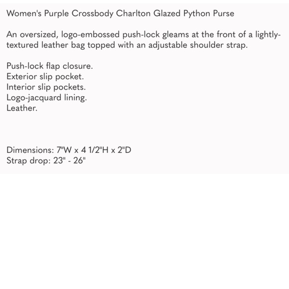 Michael Kors Charlton Glazed Python Crossbody - Picture 11 of 11